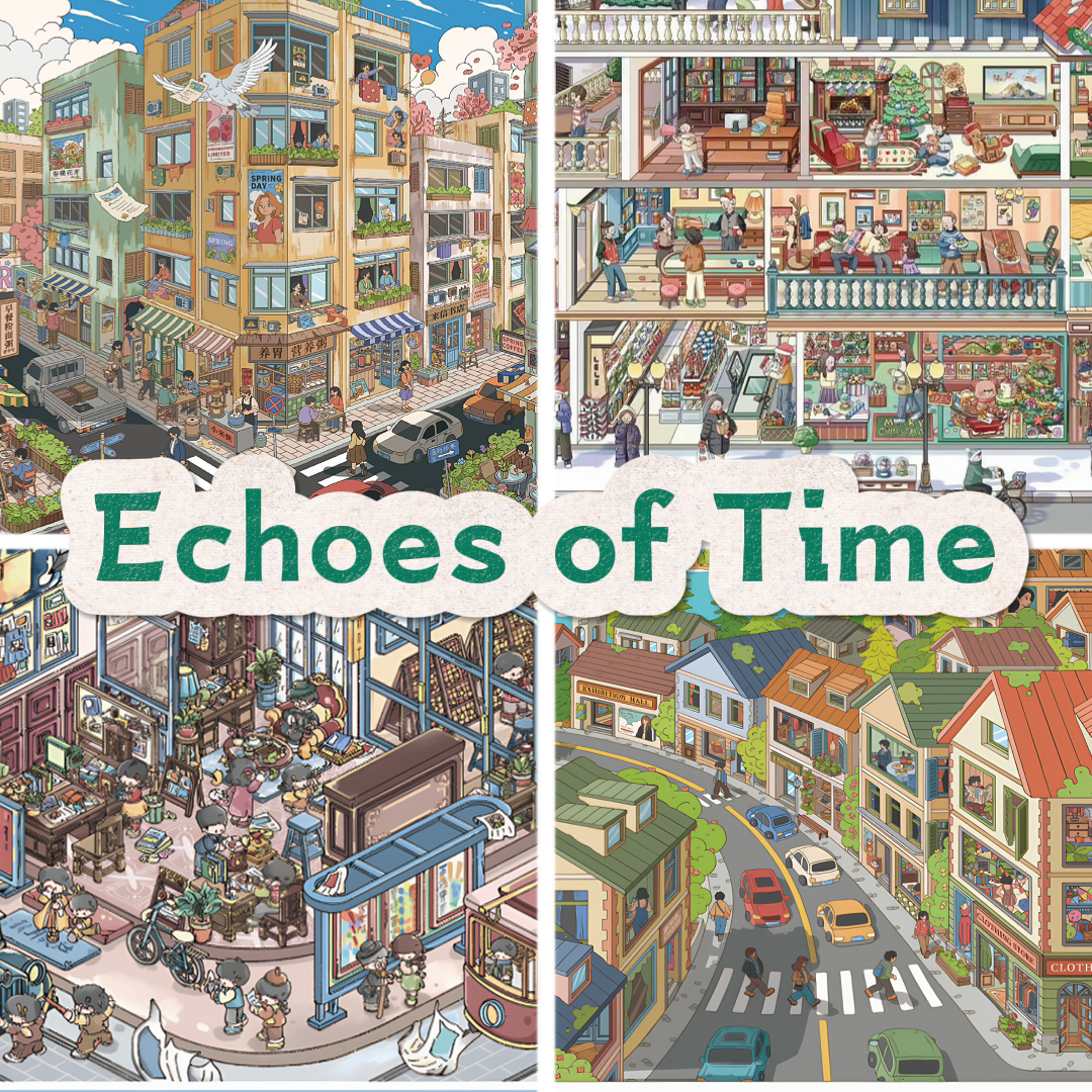 Echoes of Time 3D Layered Scene Sticker  | 4 Design Included