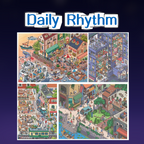 Daily Rhythm 3D Layered Scene Sticker   |  4 Designs Included