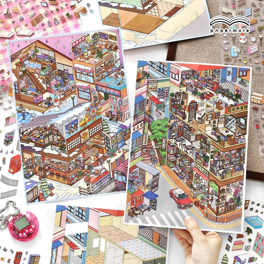 Tranquil Getaway 3D Layered Scene Sticker | 4 Designs Included