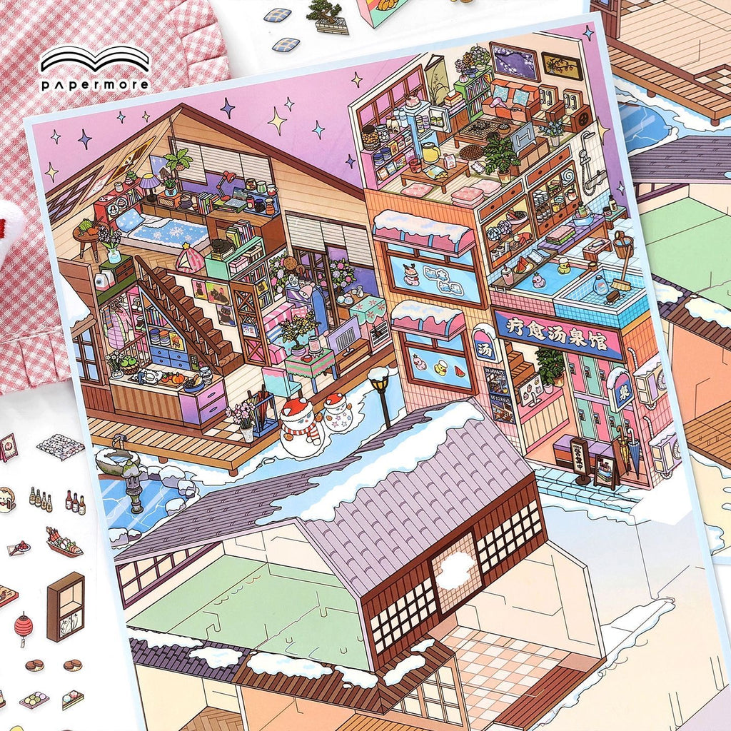 Tranquil Getaway 3D Layered Scene Sticker | 4 Designs Included