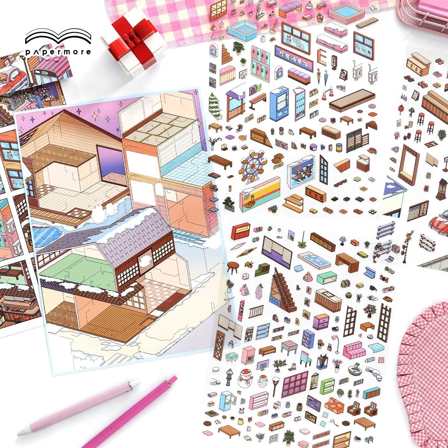 Tranquil Getaway 3D Layered Scene Sticker | 4 Designs Included