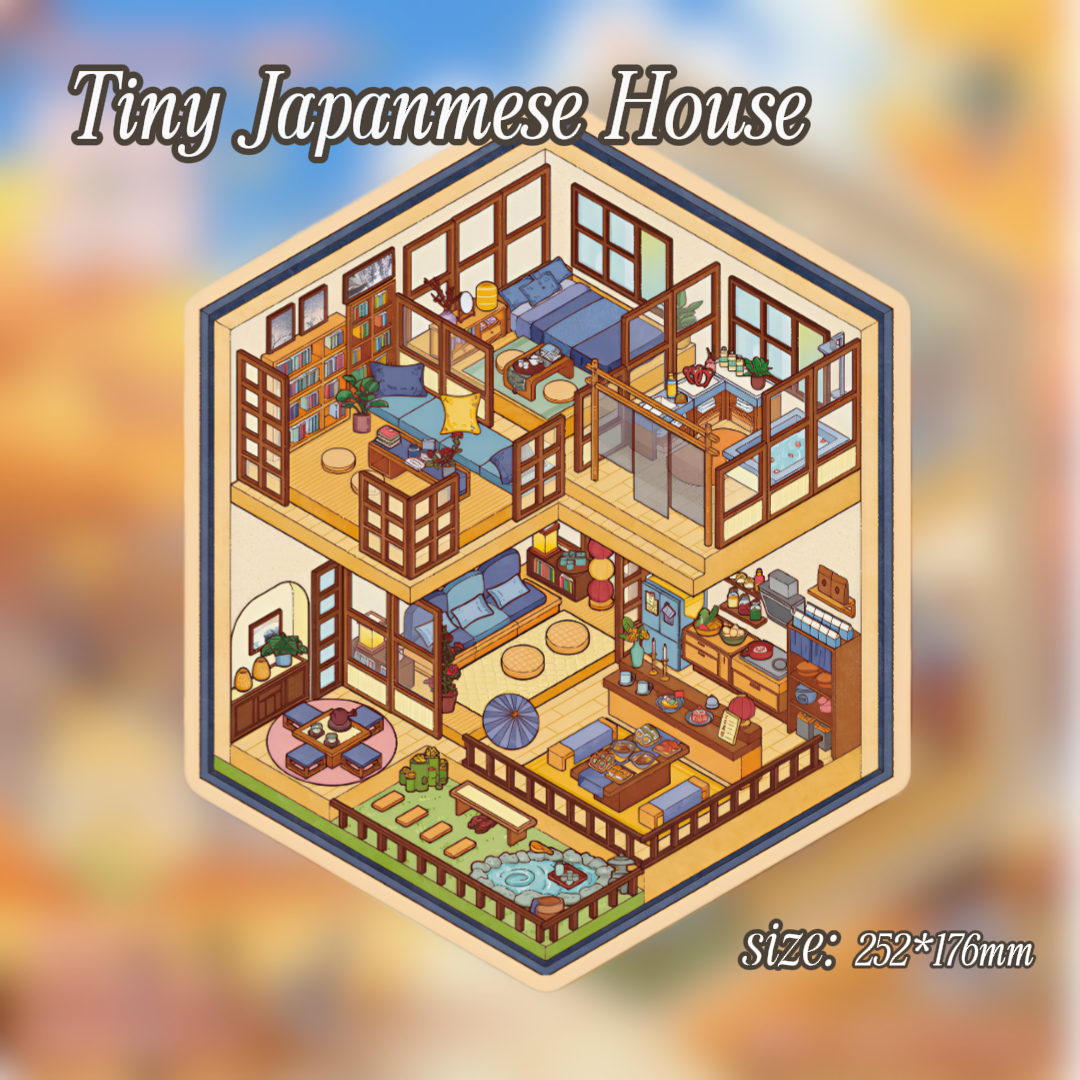 Tiny Japannese House | 3D Layered Scene Sticker