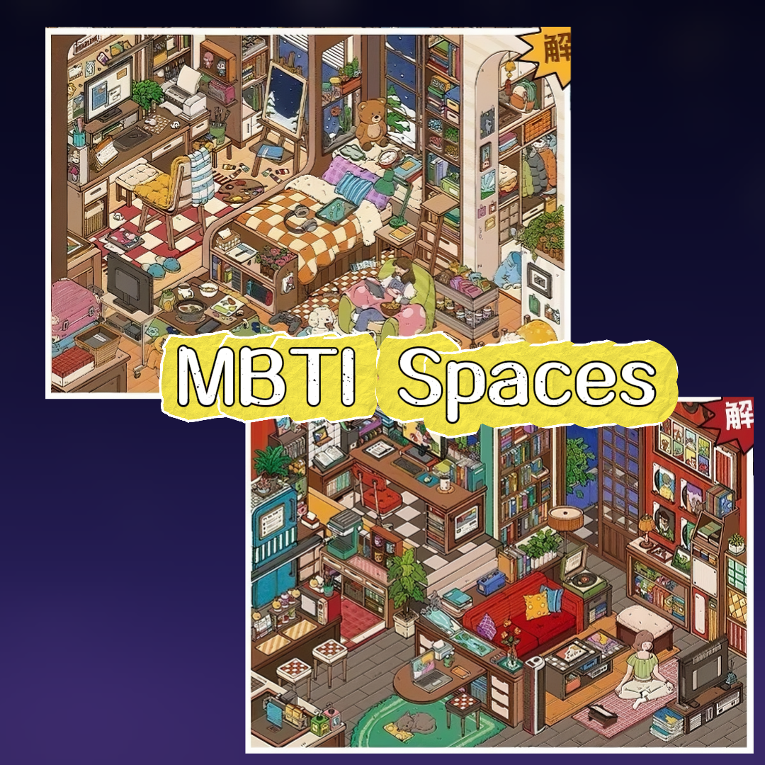MBTI Spaces 3D Layered Scene Sticker | 2 Designs Included