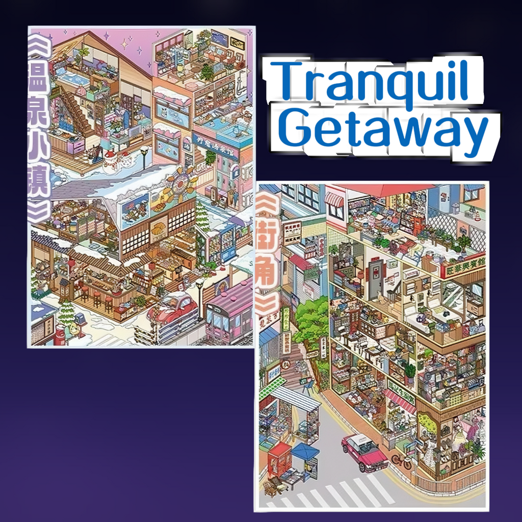 Tranquil Getaway 3D Layered Scene Sticker | 4 Designs Included