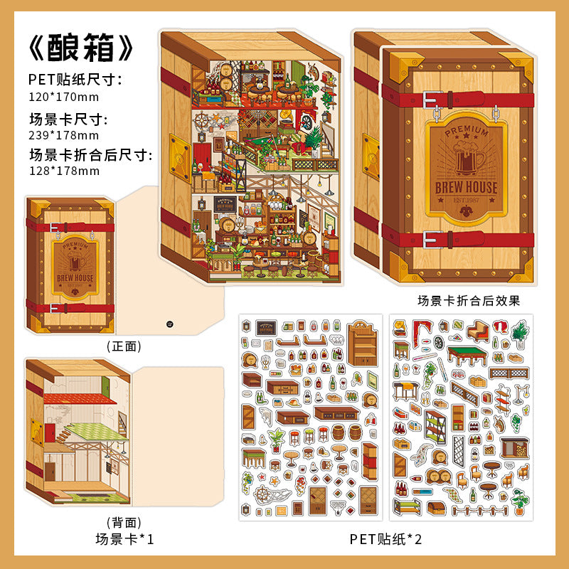 European Escapes 3D Layered Scene Sticker  |  3 Designs Included