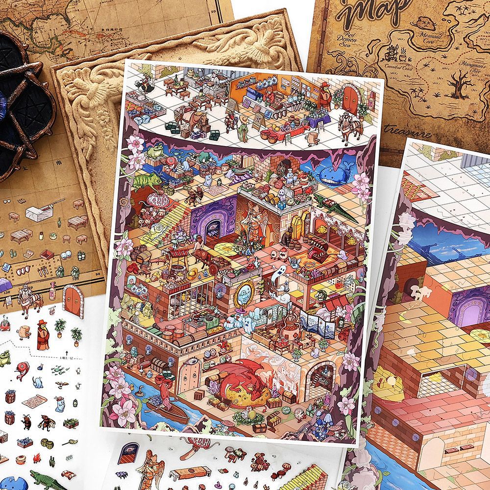 Realm of Destiny 3D Layered Scene Sticker  | 2 Designs Included