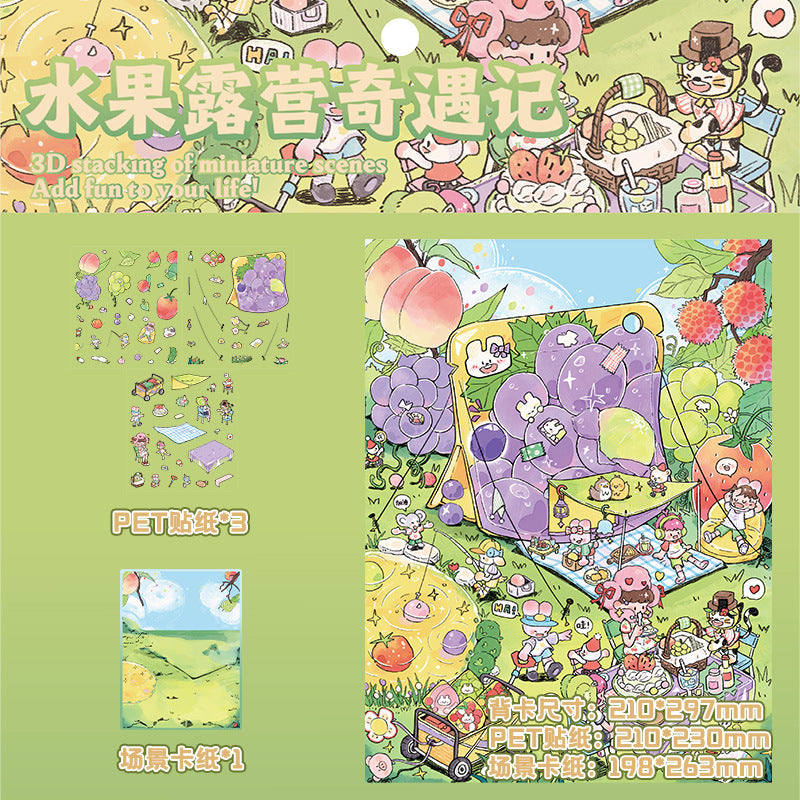 The Gourmet Wanderer  |  3D Layered Scene Sticker