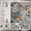 Retro Alleyways 3D Layered Scene Sticker | 2 Designs Included